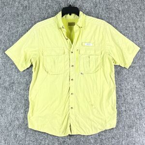 Gander Mountain Shirt‎ Mens Medium Yellow Guide Series Fishing VentedOutdoor